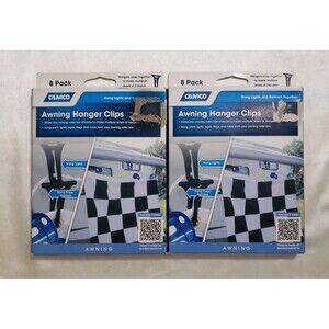 Camco 42720 Awning Hanger Clip - Lot Of 2- Pack of 8 Brand New In A Box 16 Total